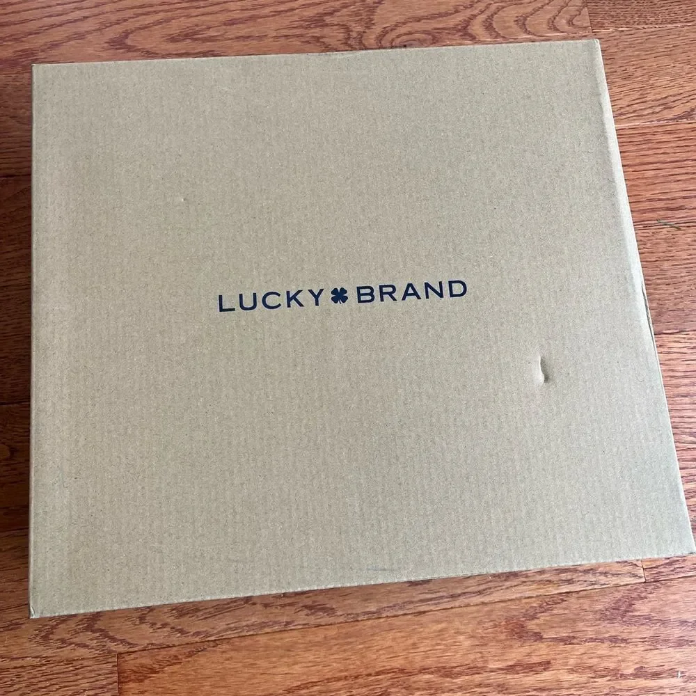NWT LUCKY‎ BRAND HIMMY HEART BLACK WEDGE SANDAL WEDGES WOMENS NEW IN BOX
